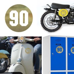 Numero 90 versión via, pegatina de vinilo