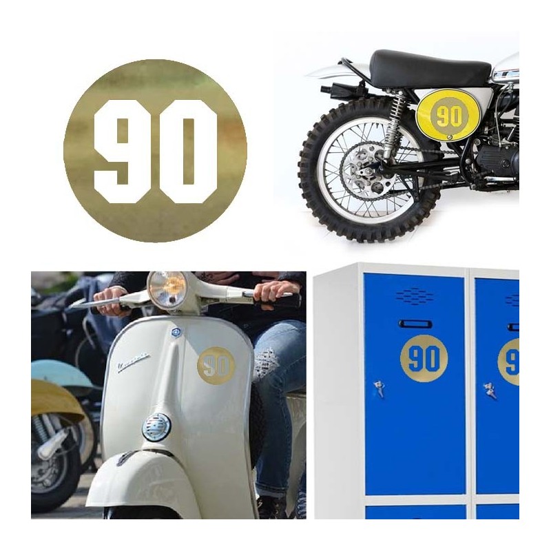Numero 90 versión via, pegatina de vinilo