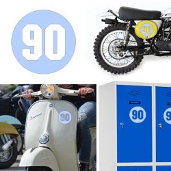 Numero 90 versión via, pegatina de vinilo