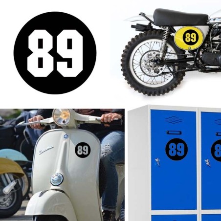 Numero 89 versión via, pegatina de vinilo