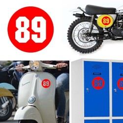 Numero 89 versión via, pegatina de vinilo