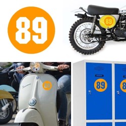 Numero 89 versión via, pegatina de vinilo