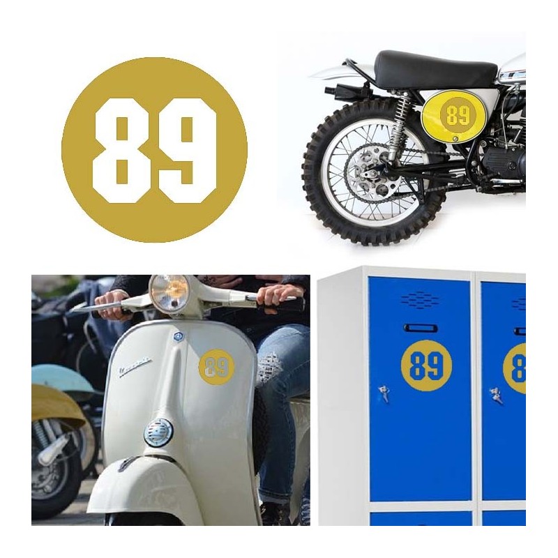 Numero 89 versión via, pegatina de vinilo