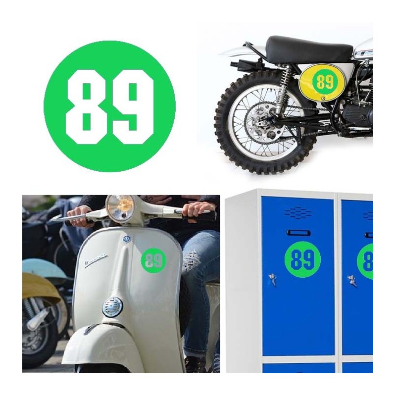 Numero 89 versión via, pegatina de vinilo