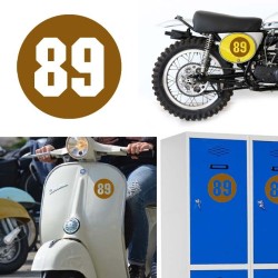 Numero 89 versión via, pegatina de vinilo