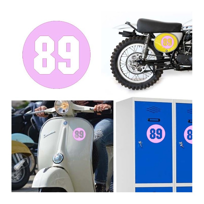 Numero 89 versión via, pegatina de vinilo