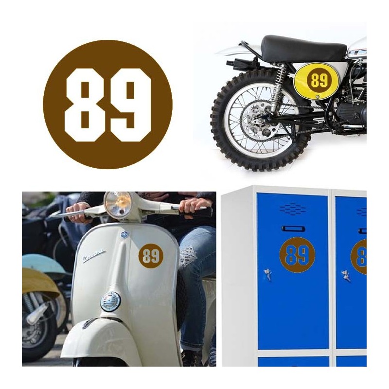 Numero 89 versión via, pegatina de vinilo