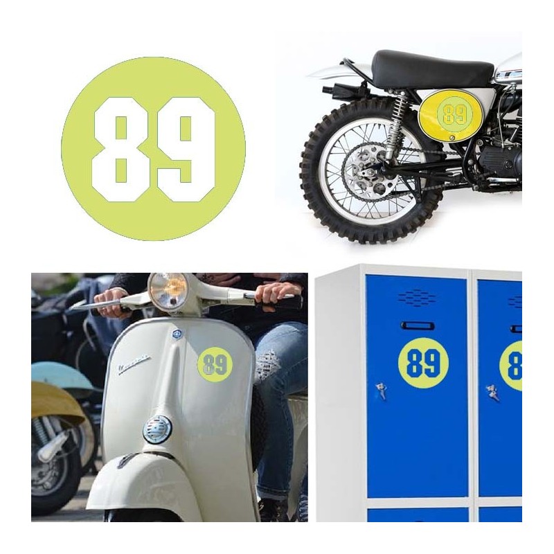 Numero 89 versión via, pegatina de vinilo