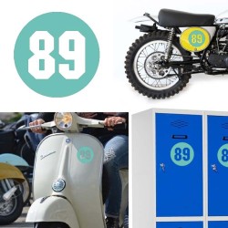 Numero 89 versión via, pegatina de vinilo