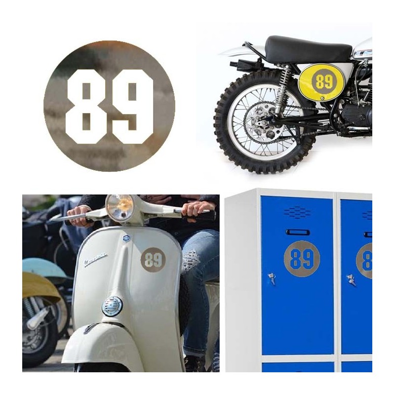 Numero 89 versión via, pegatina de vinilo
