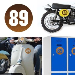 Numero 89 versión via, pegatina de vinilo