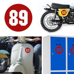 Numero 89 versión via, pegatina de vinilo