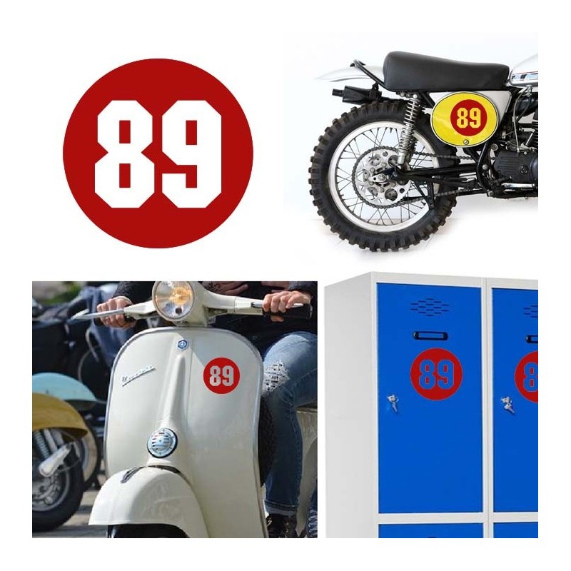 Numero 89 versión via, pegatina de vinilo