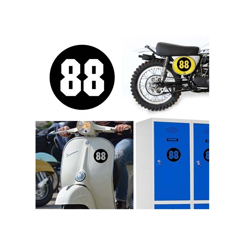 Numero 88 versión via, pegatina de vinilo