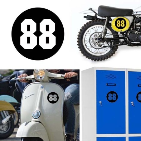 Numero 88 versión via, pegatina de vinilo