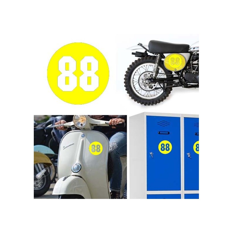 Numero 88 versión via, pegatina de vinilo