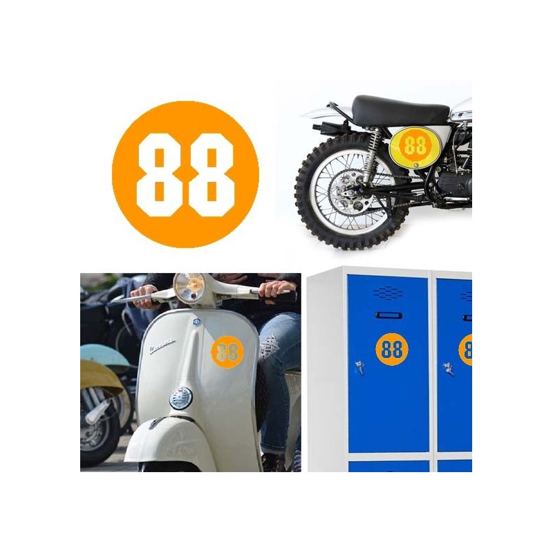 Numero 88 versión via, pegatina de vinilo