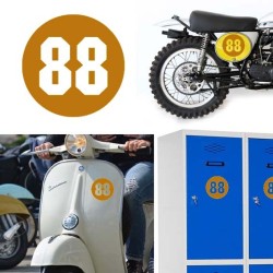 Numero 88 versión via, pegatina de vinilo
