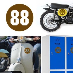 Numero 88 versión via, pegatina de vinilo