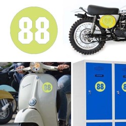 Numero 88 versión via, pegatina de vinilo