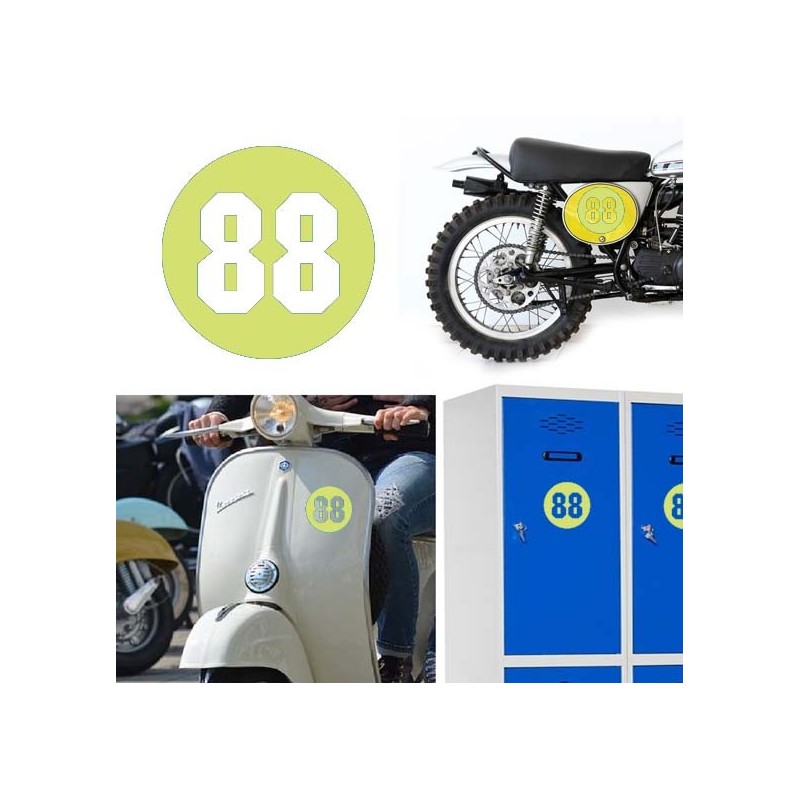 Numero 88 versión via, pegatina de vinilo