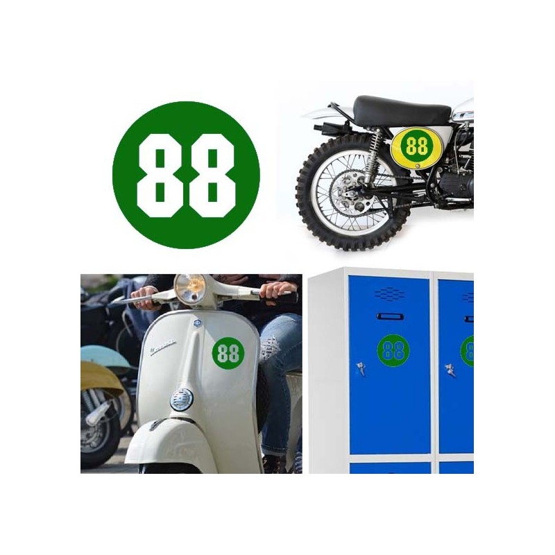 Numero 88 versión via, pegatina de vinilo