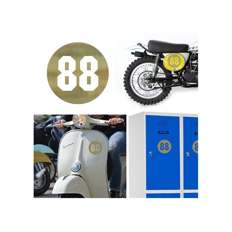 Numero 88 versión via, pegatina de vinilo