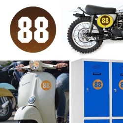 Numero 88 versión via, pegatina de vinilo