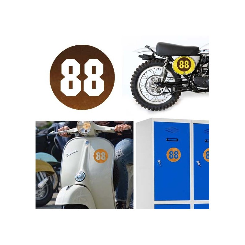 Numero 88 versión via, pegatina de vinilo