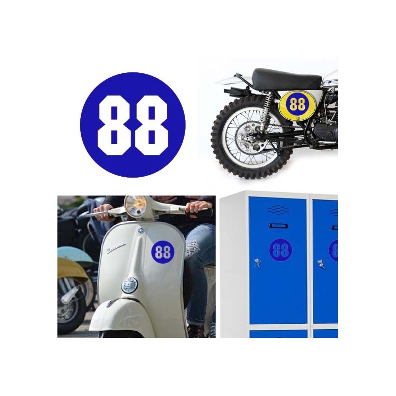 Numero 88 versión via, pegatina de vinilo