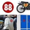 Numero 88 versión via, pegatina de vinilo
