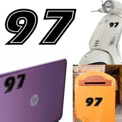 Numero 97 versión eras, pegatina de vinilo