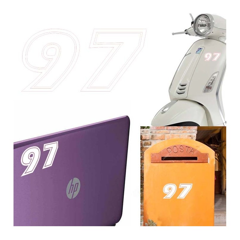 Numero 97 versión eras, pegatina de vinilo