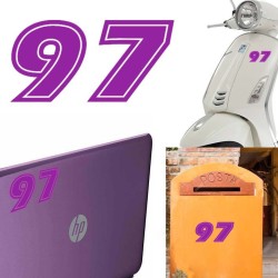 Numero 97 versión eras, pegatina de vinilo