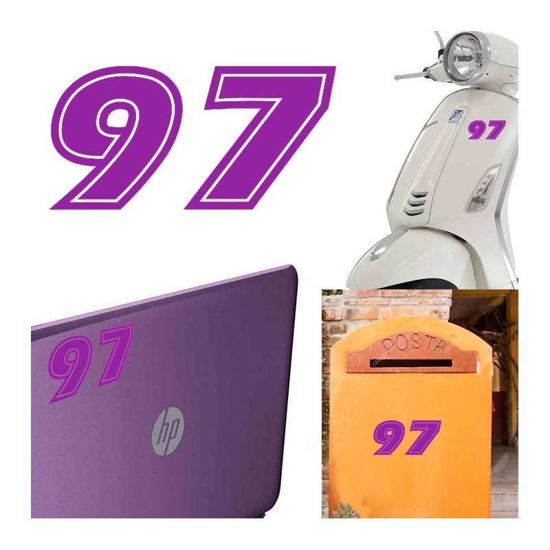 Numero 97 versión eras, pegatina de vinilo