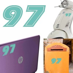 Numero 97 versión eras, pegatina de vinilo