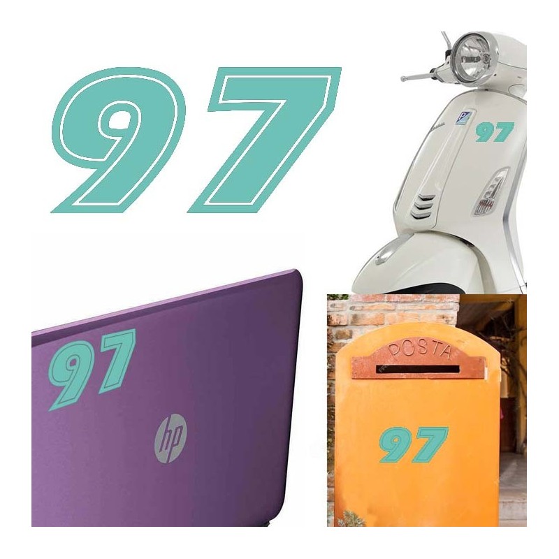 Numero 97 versión eras, pegatina de vinilo