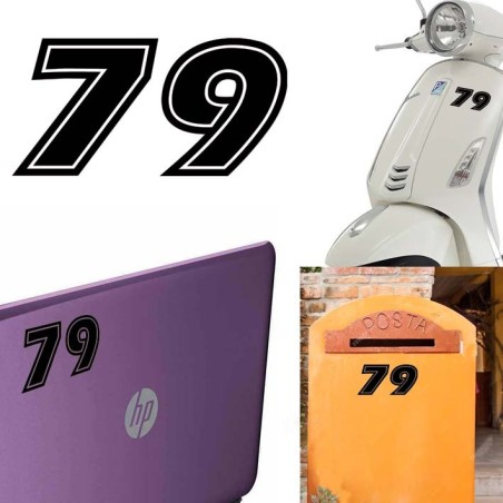 Numero 79 versión eras, pegatina de vinilo