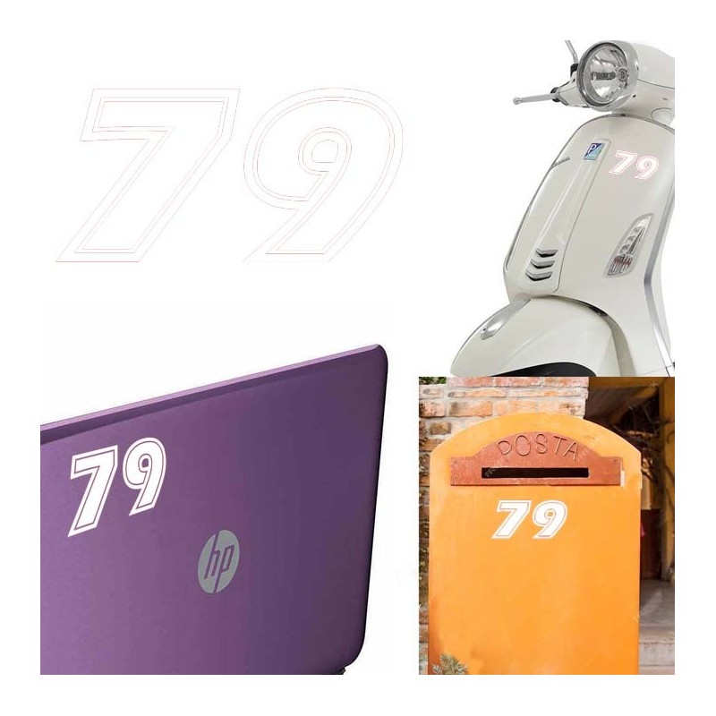 Numero 79 versión eras, pegatina de vinilo
