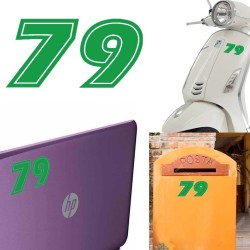 Numero 79 versión eras, pegatina de vinilo
