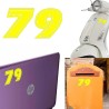 Numero 79 versión eras, pegatina de vinilo