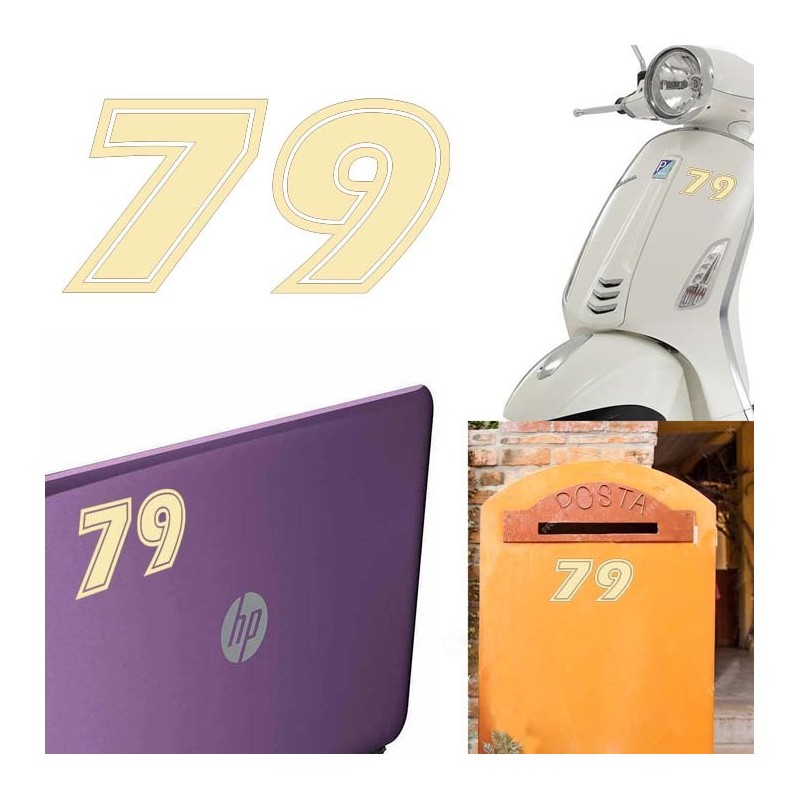 Numero 79 versión eras, pegatina de vinilo