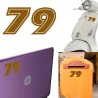 Numero 79 versión eras, pegatina de vinilo