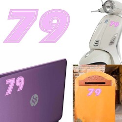 Numero 79 versión eras, pegatina de vinilo