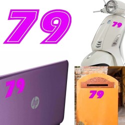 Numero 79 versión eras, pegatina de vinilo