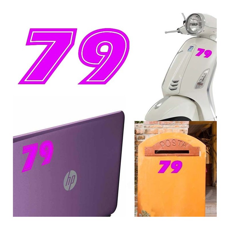 Numero 79 versión eras, pegatina de vinilo