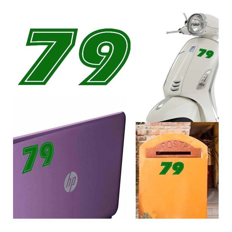 Numero 79 versión eras, pegatina de vinilo