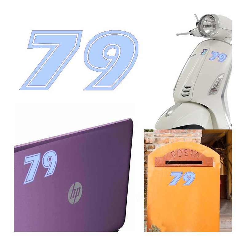 Numero 79 versión eras, pegatina de vinilo
