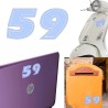 Numero 59 versión eras, pegatina de vinilo