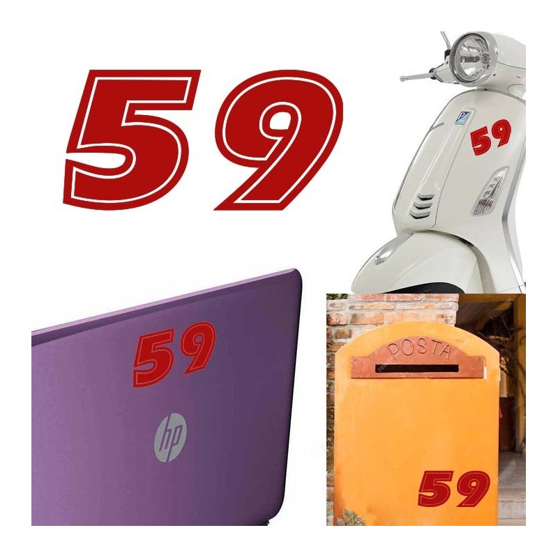 Numero 59 versión eras, pegatina de vinilo